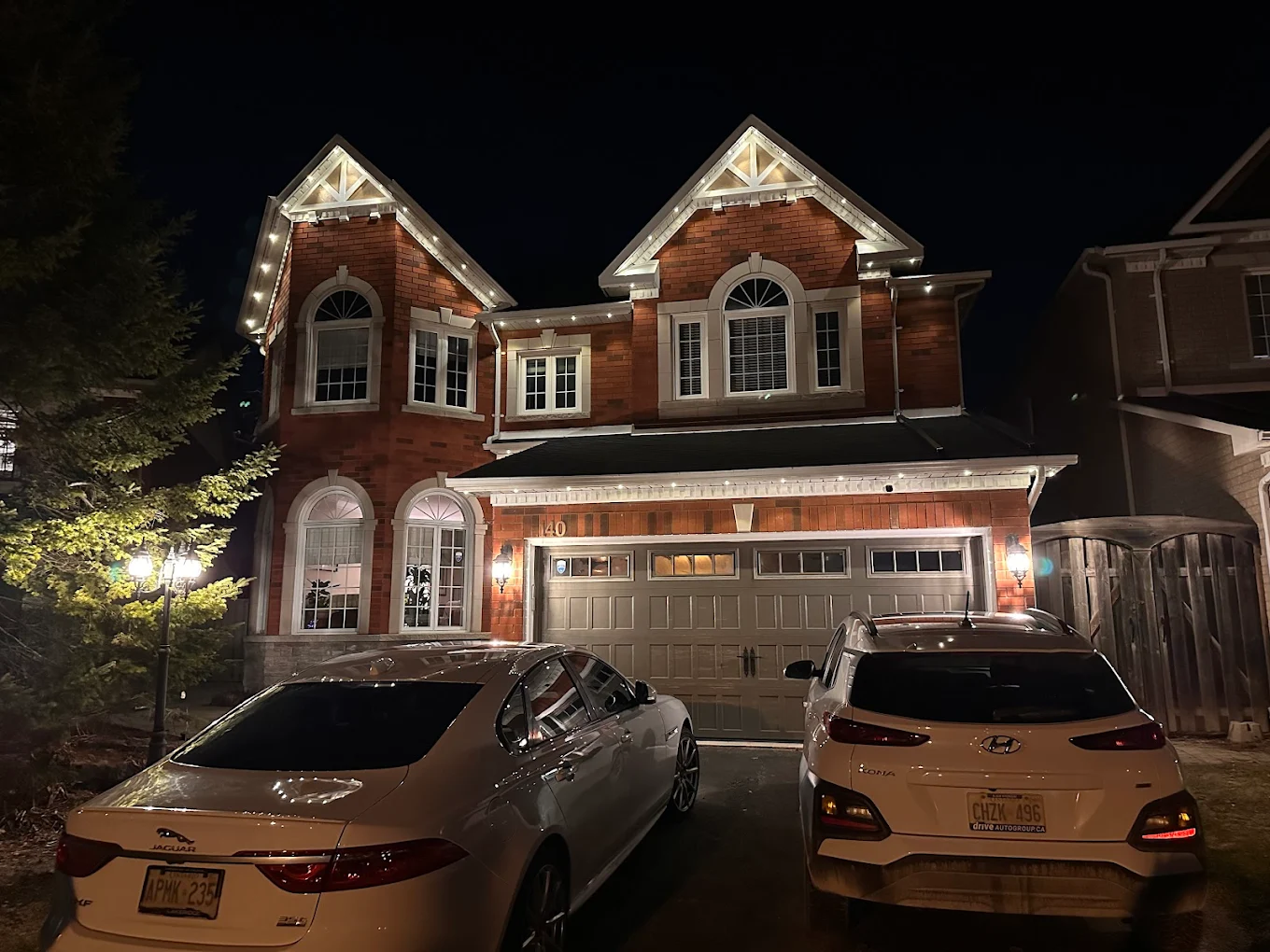 Permanent Christmas lights installed on a Vancouver home by Vancouver Glow